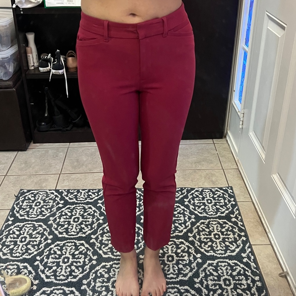 Chic Pink slim Cropped ankle Pants